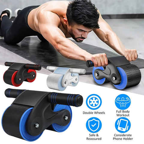 Abdominal Wheel - Automatic Rebound Ab Roller With Phone Holder