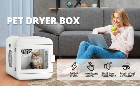Pet Hair Dryer - 6L Capacity Cat and Dog Dryer Box