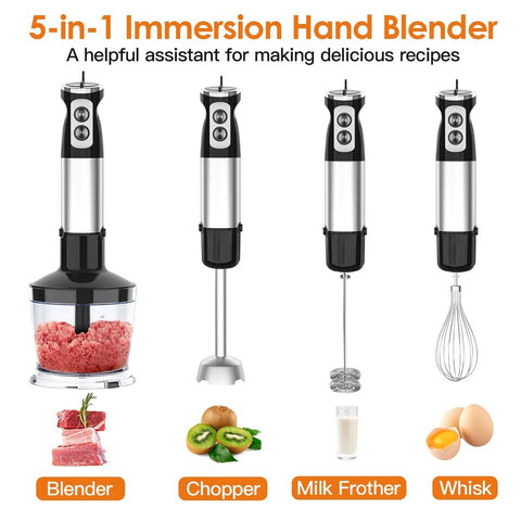 Immersion Blender - Immersion Blender With 12 Speed and Turbo Mode