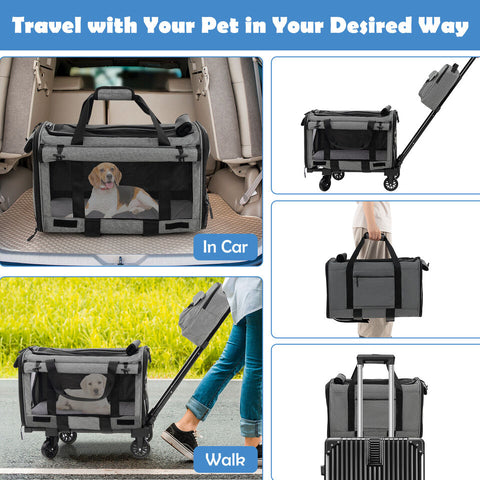 Cat Carrier - 25-40 Inches Pet Carriers For Cat