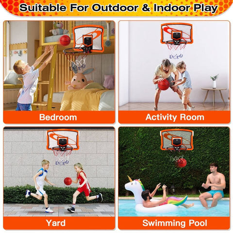 Mini Basketball Hoop - Indoor Basketball Hoop With Electric Scorer