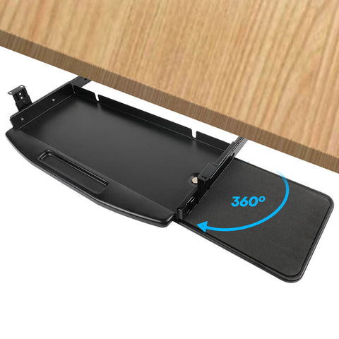 Keyboard Tray - Keyboard Tray Under Desk and 360° Rotatable Mouse Tray