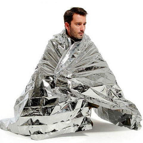 Emergency thermal blanket Pack of 5 - Silver reflective solar blanket