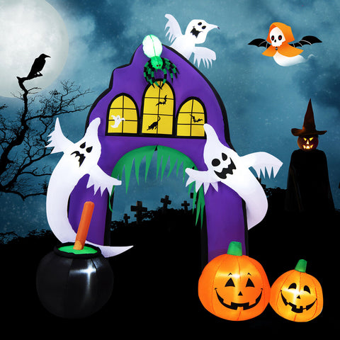 Halloween décor - 9 Ft Tall Halloween Inflatable Castle Archway Decor