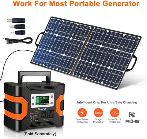 100W Solar Panel Portable 18V Solar Charger