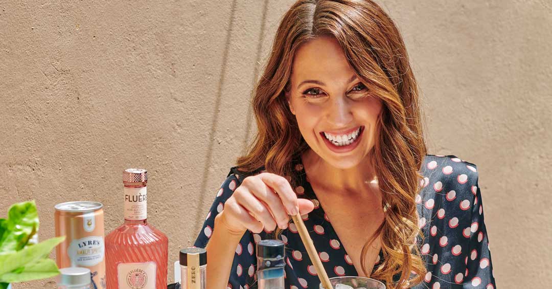 Irene Falcone enjoying a mocktail