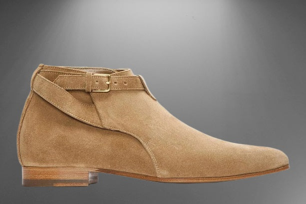 mens suede buckle boots