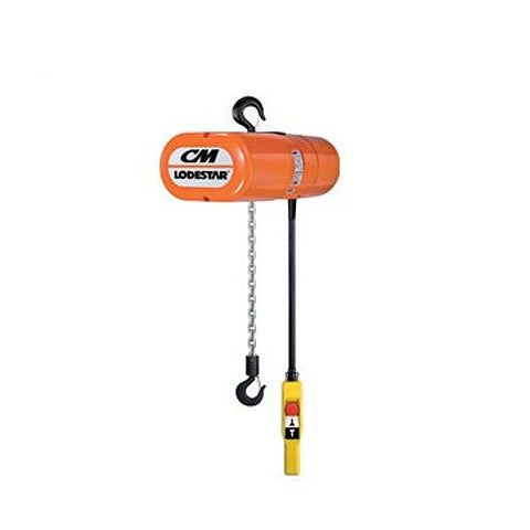 CM Lodestar 110v Electric Chain Hoist with Top Hook & Chain Bag