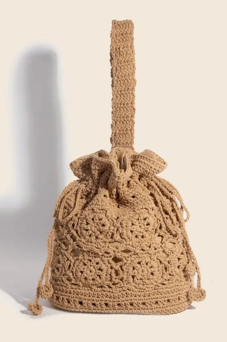 Braided Single Strap Drawstring Bag