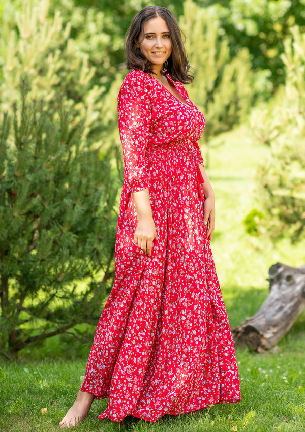 Dark Red Long Prom Dresses One Shoulder Quinceañera Dress FD1277 vinio –  Viniodress