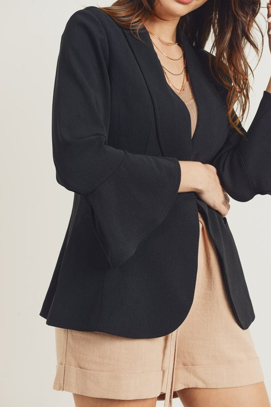 bell sleeve blazer dress