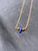 Dainty Rose Lapis Chakra Necklace | Lapis Lazuli Goldstone | Cute Energy Healing Petite Minimal Chain Jewelry