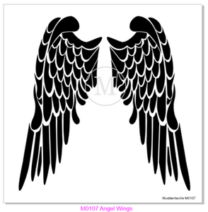 M0107 Angel Wings- STENCIL RENTAL ONLY-READ DETAILS BELOW