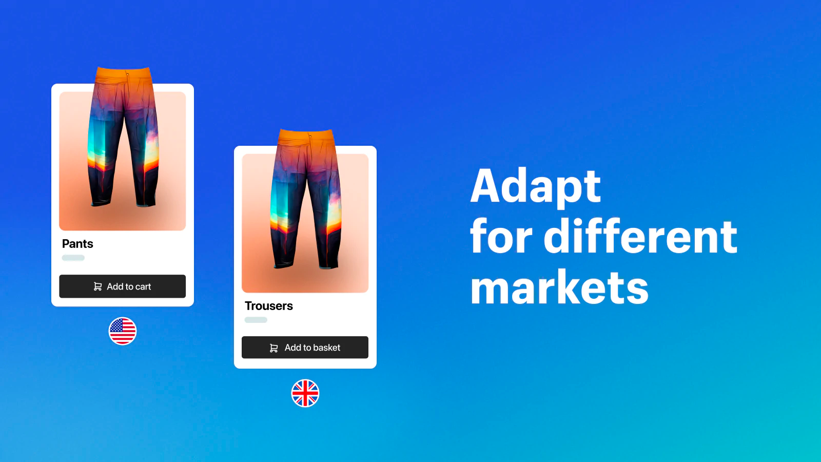 Promotional banner that shows the possibility to adapt translations for different markets