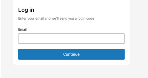 Customer login panel