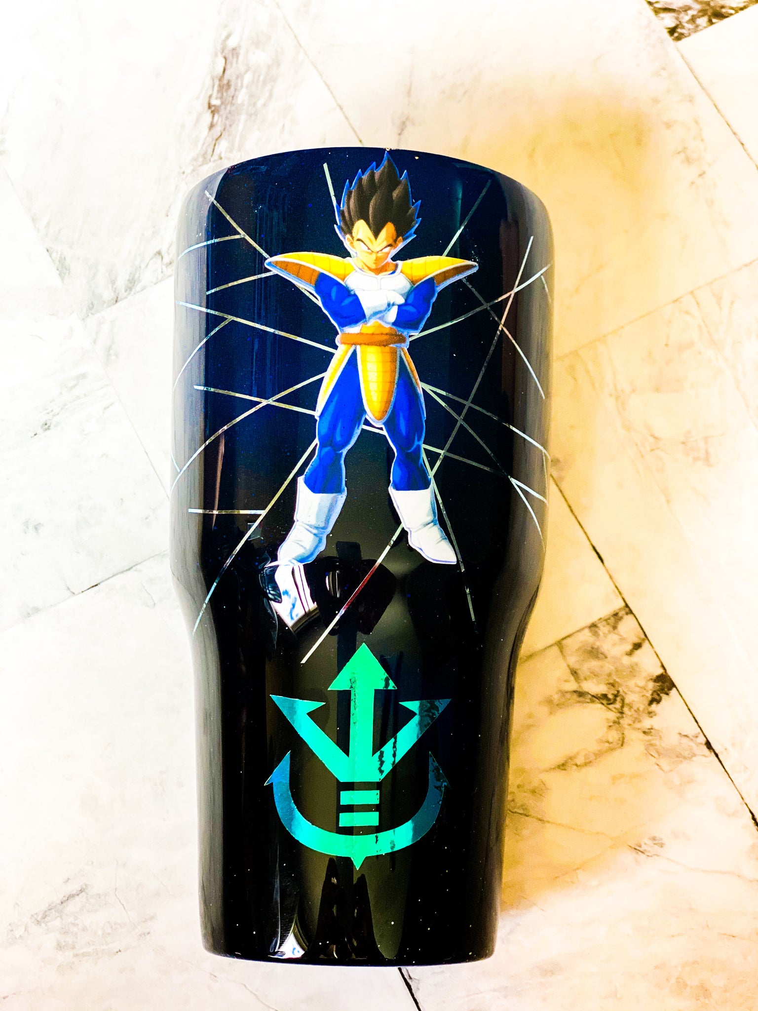 Dragonball Z Vegeta Custom Tumbler Cupping Amazing