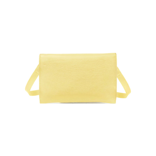 pastel yellow clutch bag