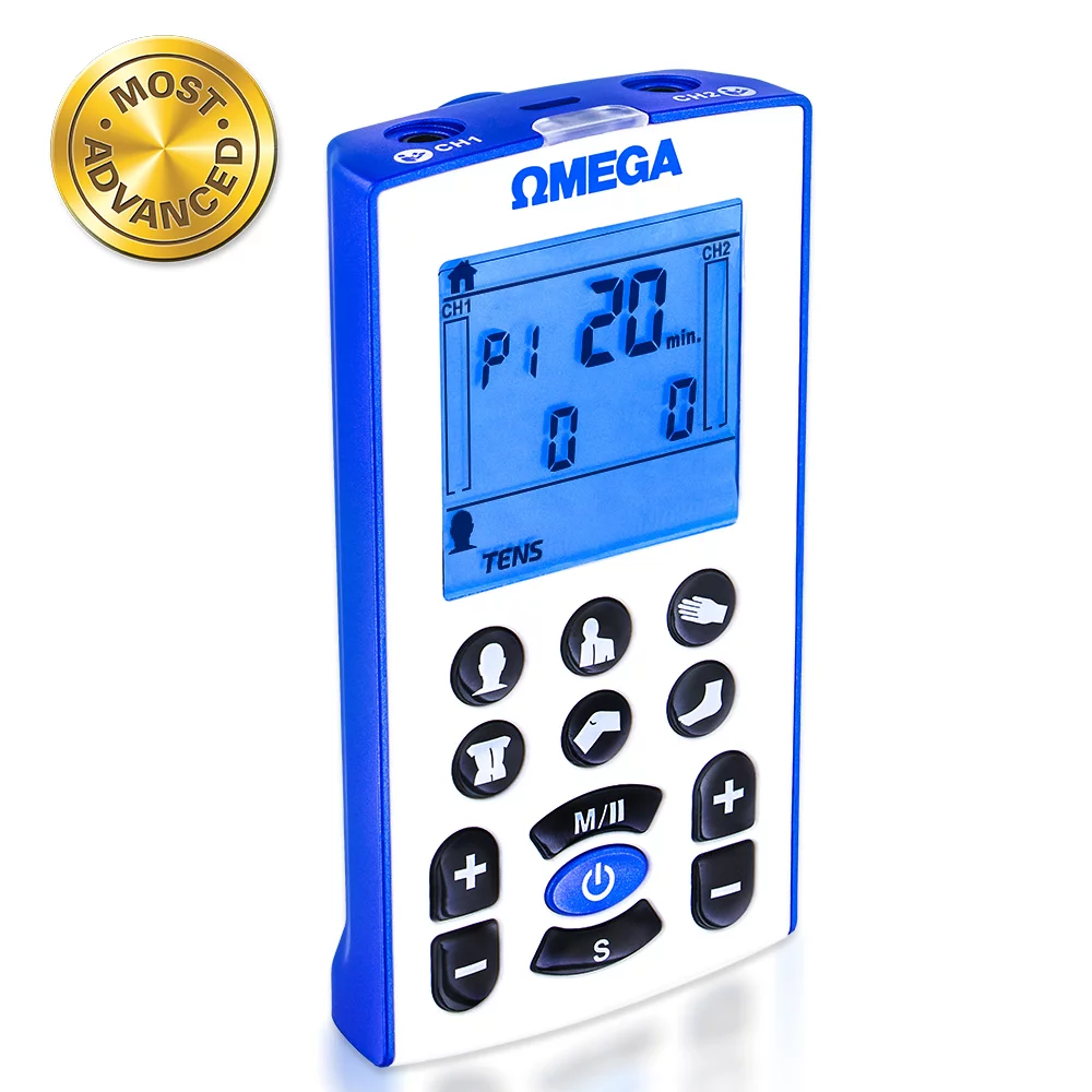 The Omega Tens & EMS Combo Unit can be used to treat neck and other types of pain.