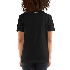 continent drop pin // unisex t-shirt, black