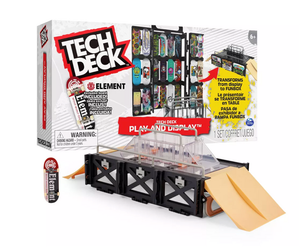 Tech Deck, Ultra DLX Fingerboard 4-Pack, Element Skateboards, 4-pack Boards