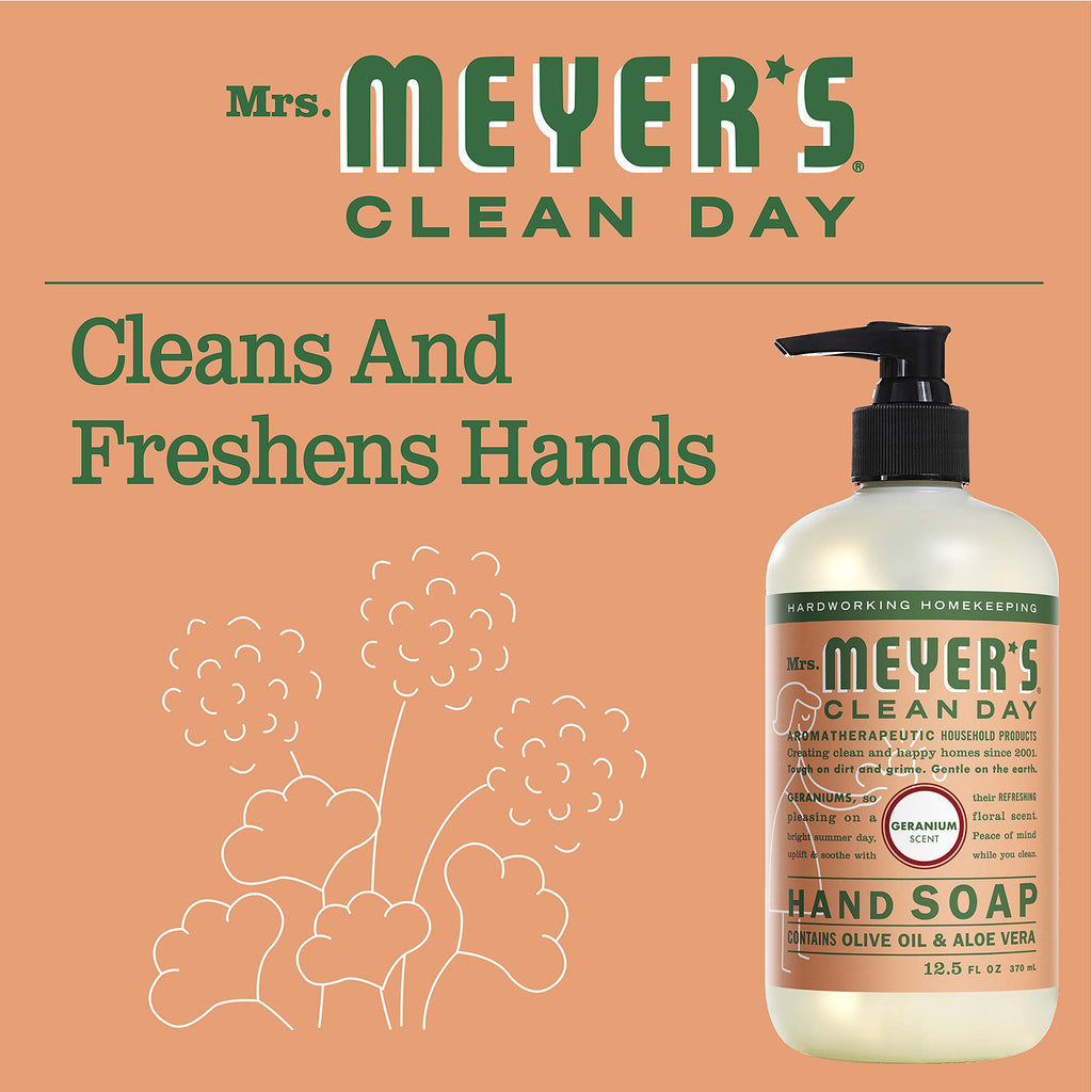 Meyers Geranium Liquid Hand Soap (6x12.5 Oz) refreshing