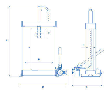 Pressa idraulica 153 OMCN 10 ton.