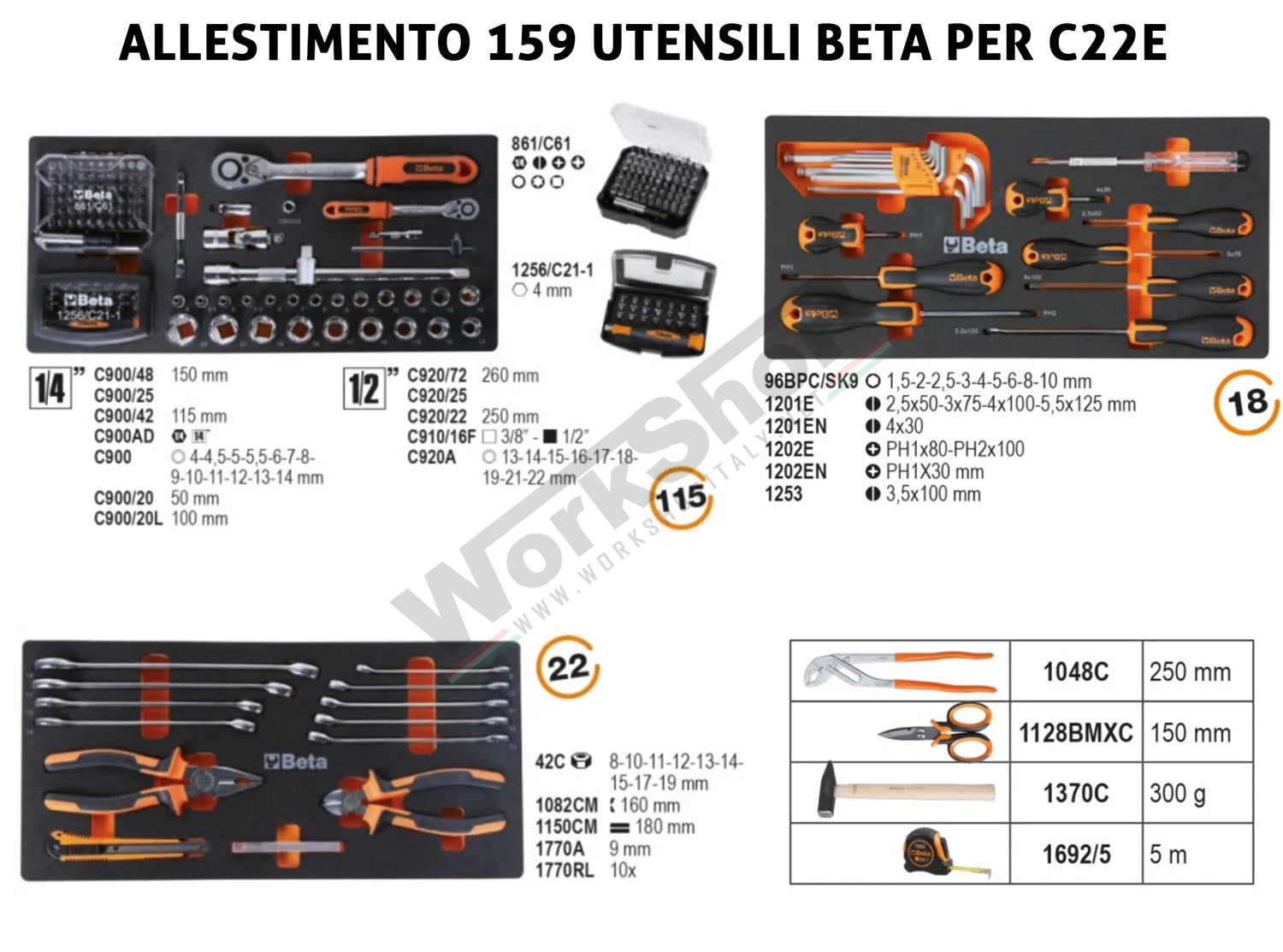 Piano lavoro acciaio INOX per cassettiera Beta C37 3700/PLA