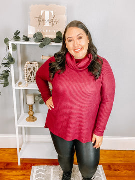 Wine About It Cowl Neck Sweater