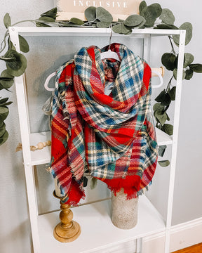 Plaid Blanket Scarf