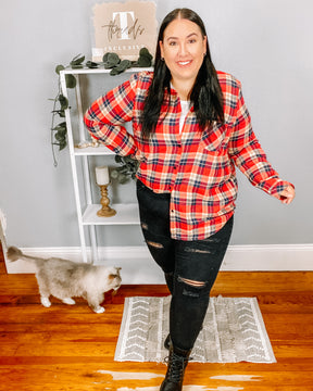 Cozy Sherpa Lined Plaid Flannel