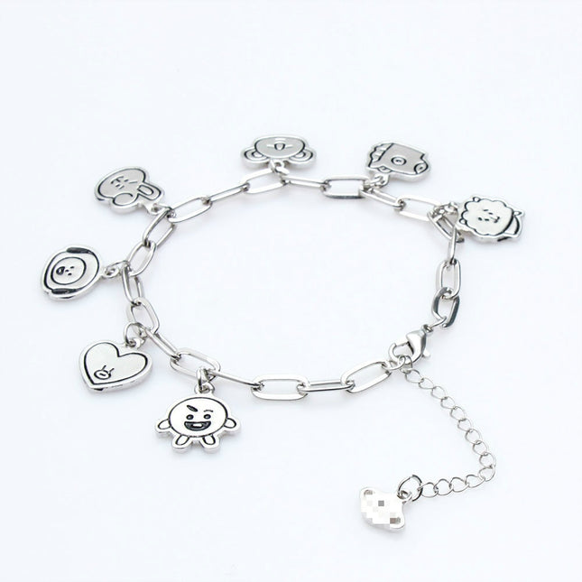 BT21 Baby Silver Charm Bracelet