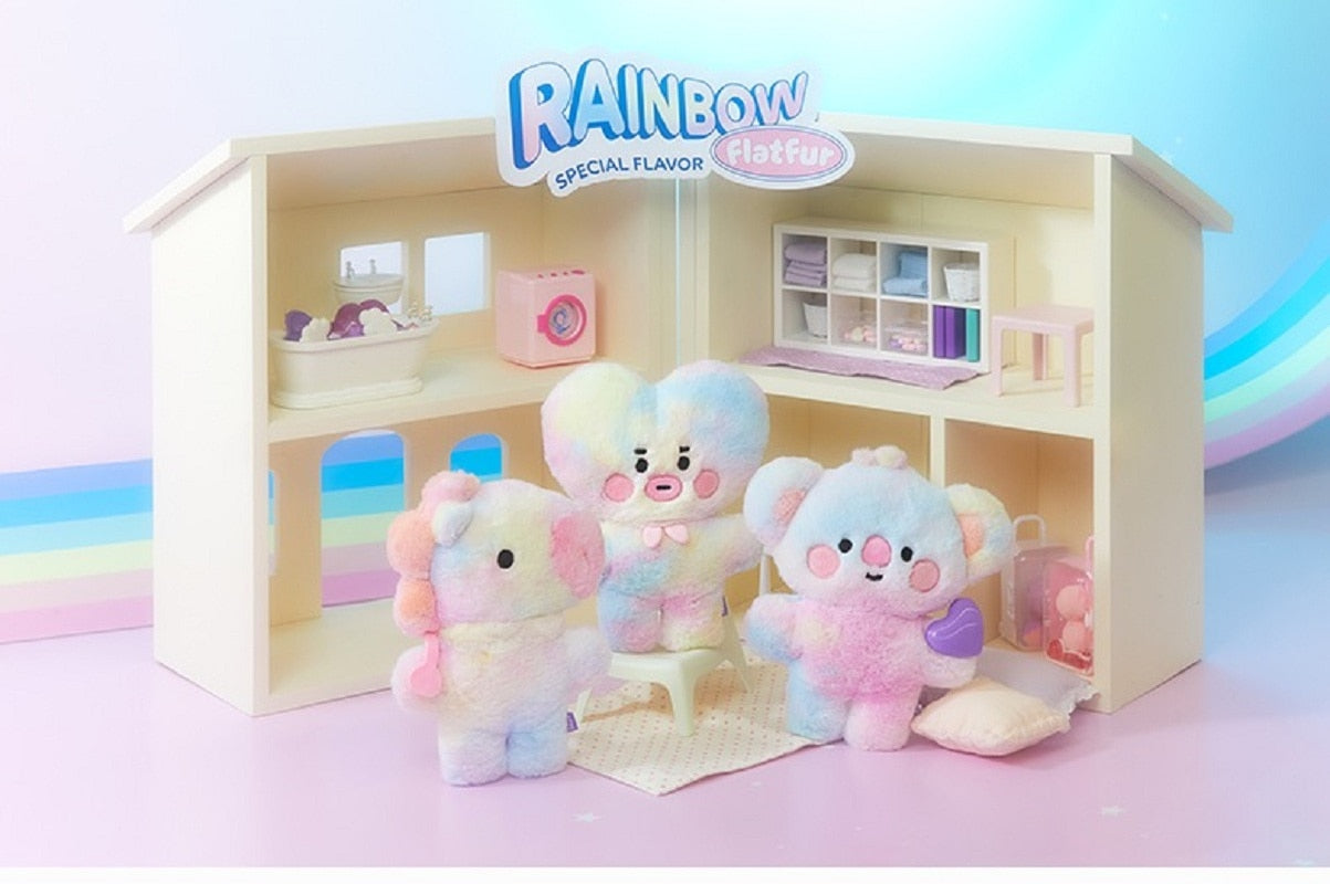 BTS BT21 Baby Rainbow Flat Fur Doll – Kpop Exchange