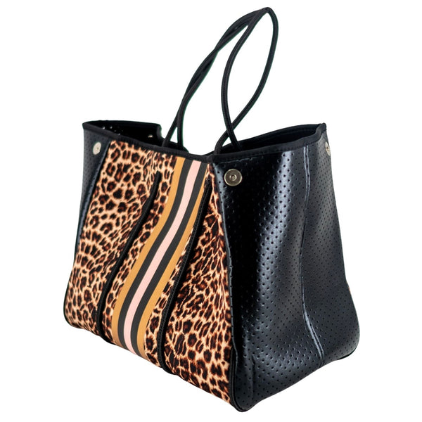 Gray Leopard Neoprene Tote Bag – RumHeart