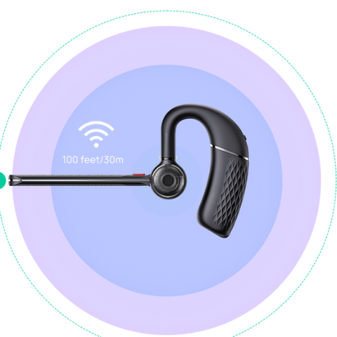 close, side view of the Yealink BH71 wireless headset earpiece