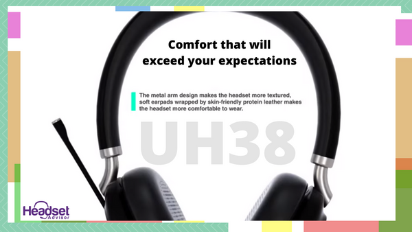 image of the yealink UH38 with text that says comfort that will exceed your expectations