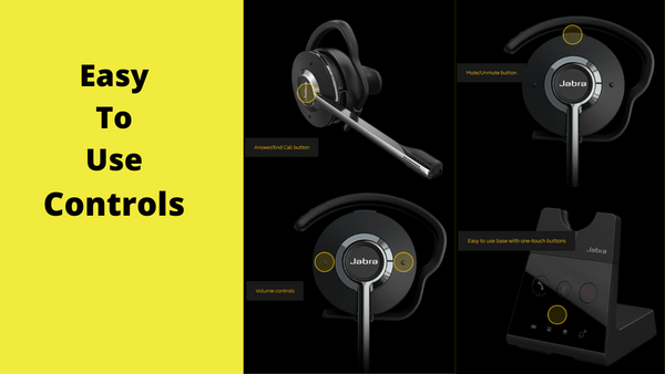 Image of the different buttons on the Jabra Engage 65 convertible