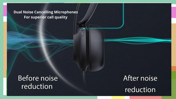 yealink uh37 headset with text talking about noise reduction