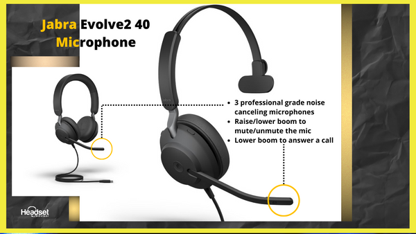 Jabra Wired Evolve2 40 Stereo Headset USB