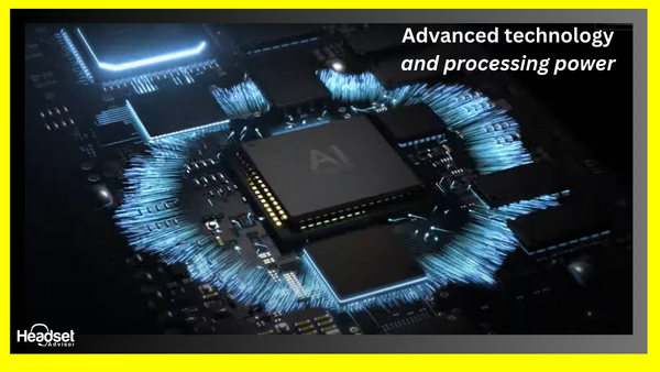 image of computer circuit board with text that says advanced technology and processing power