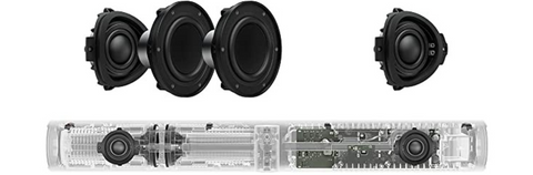 exploded view of the speaker system in the Jabra Panacast 50