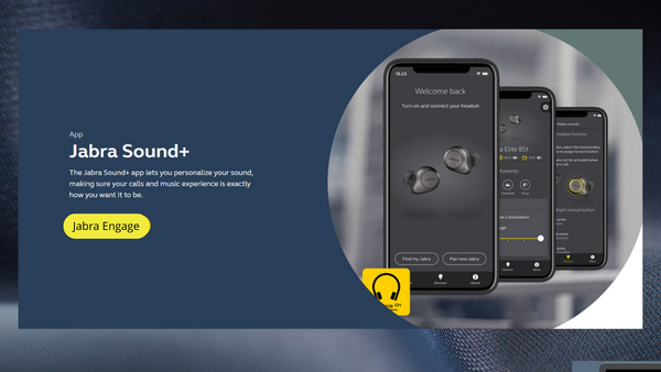 screenshot of jabra sound + software plus text that describes what it does