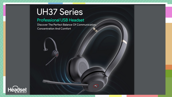 image of the yealink UH37 wired USB headset