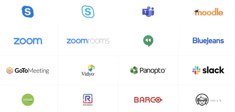 A compilation of company logos for the leading Unified Communications proiders