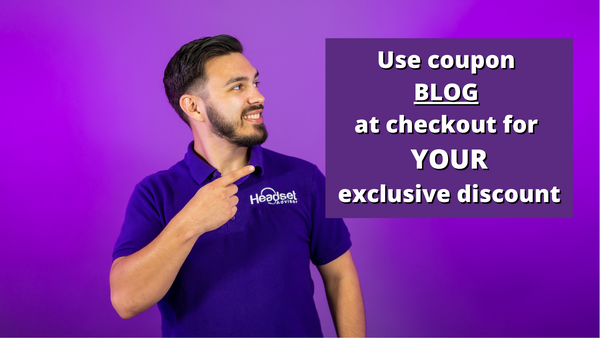 drew pointing to discount code