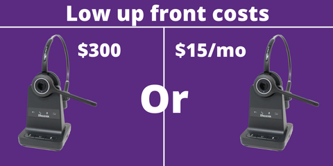 low up front costs
