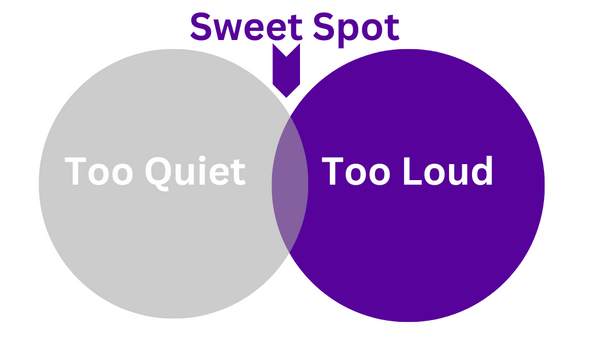 two circles overlapping showing sweet spot where they overlap