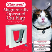 staywell magnetic cat door image next to cat