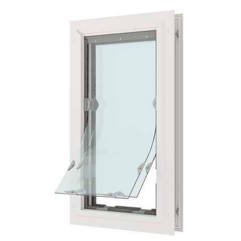 liberty pet door for walls with two clear flaps