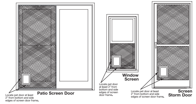 install pet door in screen door