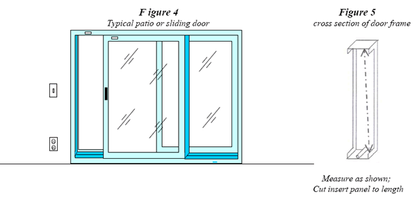 measure track for sliding glass pet patio door
